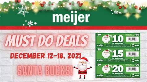 *SANTA BUCKS* 🎅 Meijer *MUST DO* Deals for 12/12-12/18 | FREEBIES & Santa Bucks Deals - YouTube