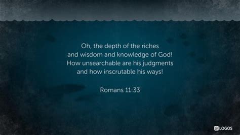 Romans 11:33–36 NIV - Oh, the depth of the… | Biblia