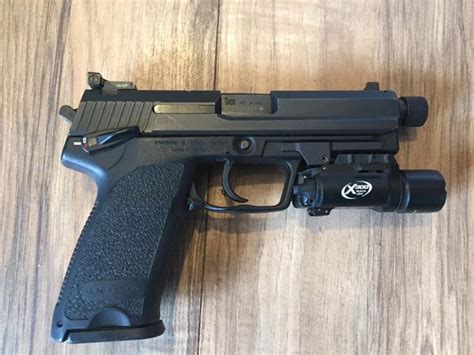 HK USP .45 Tactical w/ Surefire and custom holster $1100