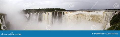 Devil`s Throat of Iguazu Falls from the Argentine Side Stock Photo - Image of brazilian, throat ...