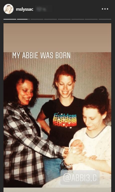 Baby Lyssa Chapman Celebrates Her Daughter Abbie's 18th Birthday with Rare Throwback Photos