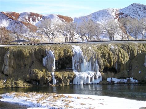 Rocks of Wyoming: Hot Spring Cascade in Thermopolis, Wyoming