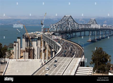 San Francisco Oakland Bay bridge construction Stock Photo - Alamy