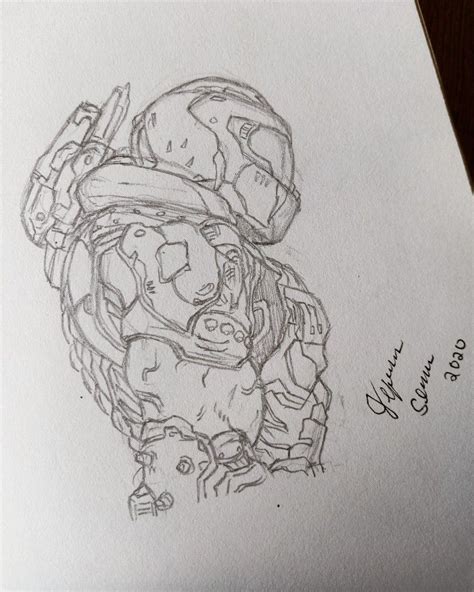 Doom Slayer | Sketches, Art sketches, Drawings