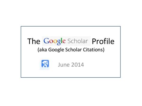 How to set up your Google Scholar profile (Google Scholar Citations)