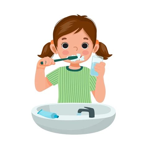 4,574 Cartoon Girl Brushing Teeth Royalty-Free Photos and Stock Images | Shutterstock