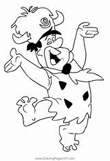 Fred Flintstone 2 Coloring Page For Kids  Free sketch template
