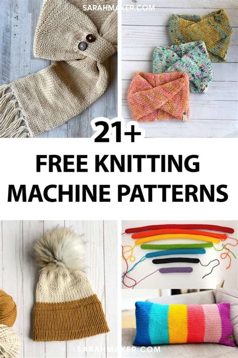 21 Free Circular Knitting Machine Patterns (Sentro and Addi) - Sarah Maker