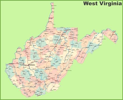 Road map of West Virginia with cities - Ontheworldmap.com