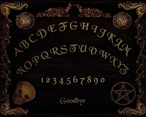 Digital Printables: Free Ouija Board Printable | Ouija, Spirit board, Ouija board