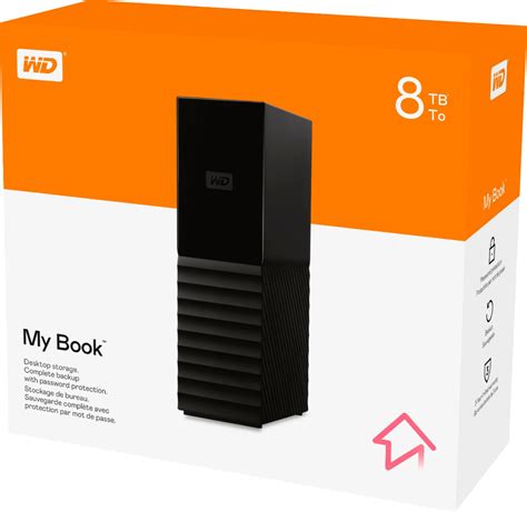 WD My Book 8TB External USB 3.0 Hard Drive Black WDBBGB0080HBK-NESN ...