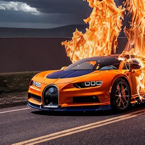 Incredibly fine detail of camaro 2015, fire in backg... | OpenArt