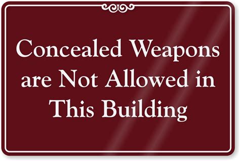 Download Concealed Weapons Not Allowed In This Building Sign - Sign | Transparent PNG Download ...