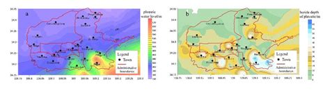 Phreatic water level and burial depth map. | Download Scientific Diagram