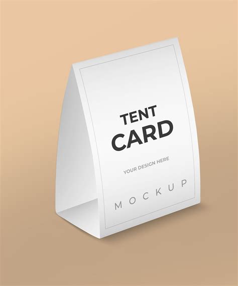 Tent card mockup design | Tent cards, Postcard template free, Card template