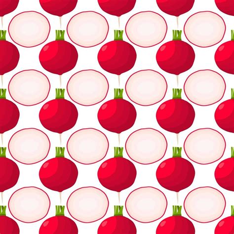 Illustration on theme of bright pattern red radish 2985199 Vector Art ...