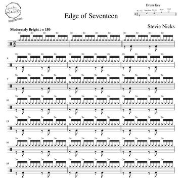 Edge of Seventeen - Stevie Nicks - Drum Sheet Music - Percunerds ...