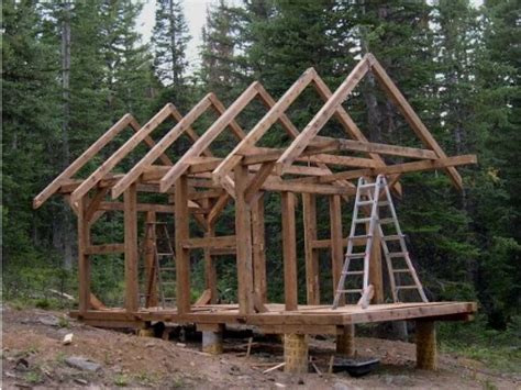 small timber frame cabin plans kits cottage | Rumah kayu, Arsitektur, Kayu