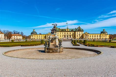 Drottningholm Palace Viewed From The Royal Gardens In Sweden Stock Photo - Image of symmetry ...