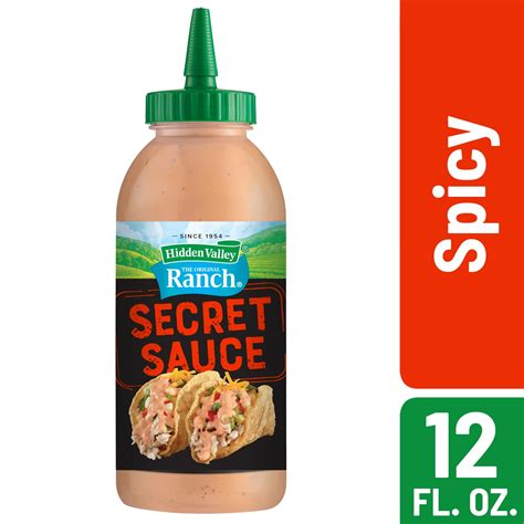 Hidden Valley The Original Ranch Secret Sauce, Spicy - 12 Ounce Squeezable Bottle - Walmart.com ...