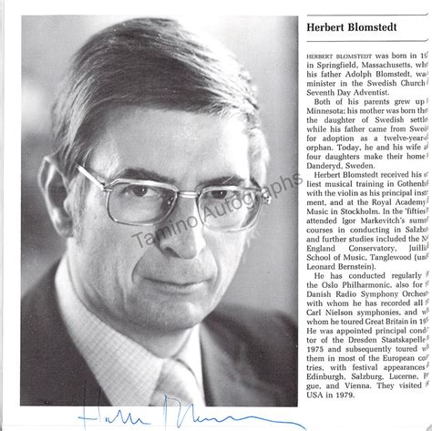 Herbert Blomstedt Autograph Signed Program Leeds 1981 – Tamino