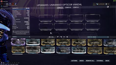 Opticor vandal stats : Warframe