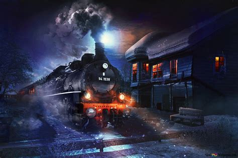 Artistic Train background 2K wallpaper download