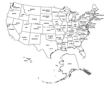 50 States Capitals List Printable | Back To School | States - 50 States And Capitals Map ...