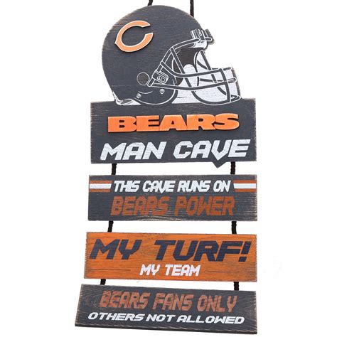 Chicago Bears NFL18 Man Cave Sign | Chicago bears man cave, Man cave signs, Chicago bears