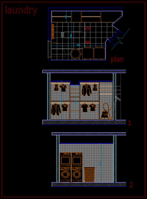 Laundry Room DWG Block for AutoCAD • Designs CAD