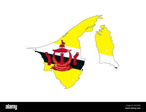 brunei flag map Stock Photo - Alamy