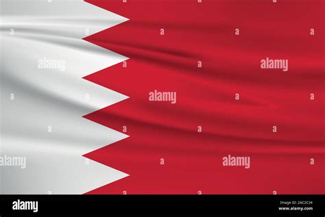 Waving Bahrain flag, official colors and ratio correct. Bahrain ...