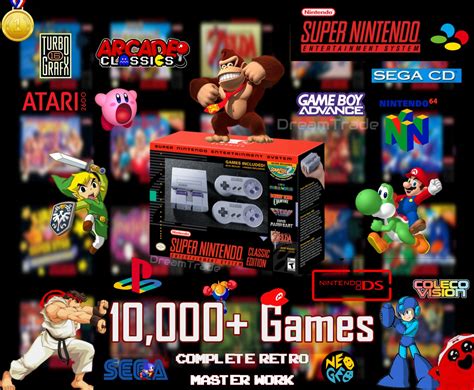 Super Nintendo SNES Classic Retro Gaming Console 10,000 Games - 30+ Consoles