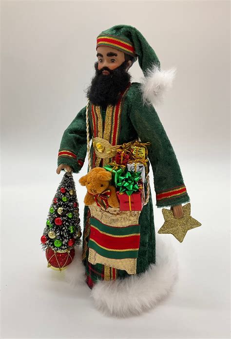 African American Santa Claus Black Santa Figurine Black - Etsy