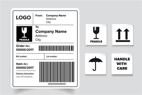 Barcode label set | Sticker design, Barcode design, Label design