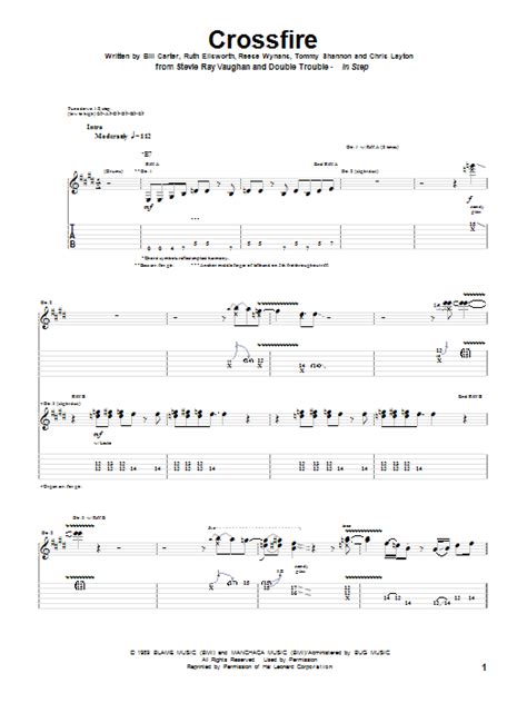 Crossfire by Stevie Ray Vaughan - Guitar Tab - Guitar Instructor
