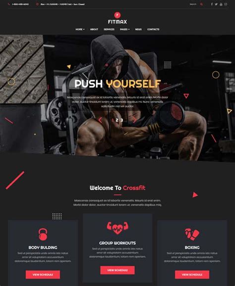 Gym Website Templates