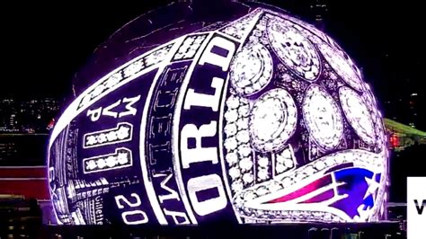 Video: Las Vegas Sphere displays Patriots’ Super Bowl rings