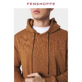 Penshoppe Basic Hoodie (Brown) | Shopee Philippines