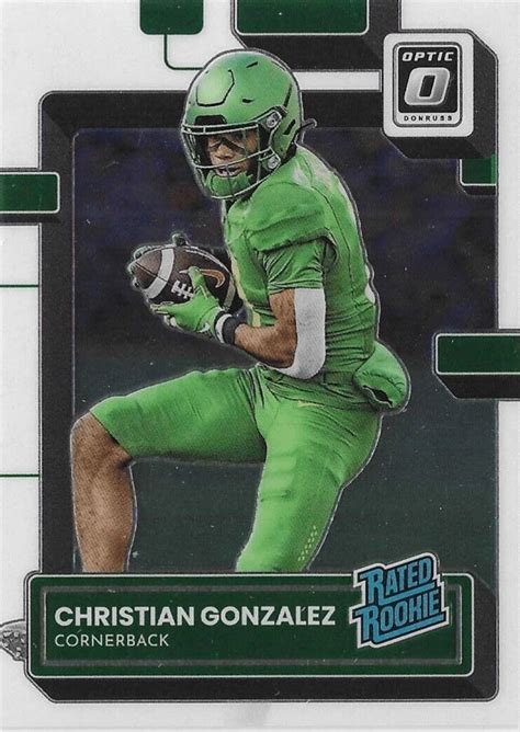 NFL Future Watch: Christian Gonzalez Football Cards, New England Patriots