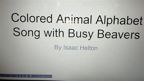 Busy Beavers Alphabet Song with Colored Animals and Logos shows