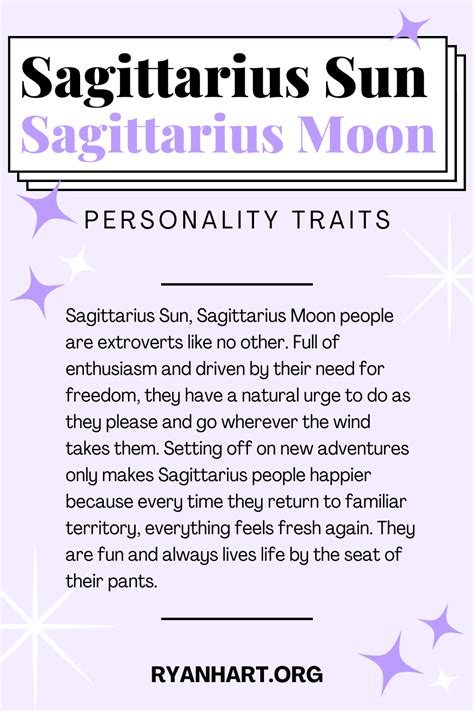 Sagittarius Sun Sagittarius Moon Personality Traits | Ryan Hart