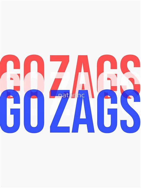 "Gonzaga University "Go Zags", Gonzaga Bulldogs" Sticker for Sale by ...