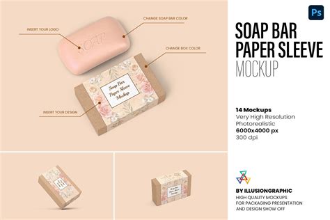 Soap Bar Paper Sleeve Mockup | Packaging Mockups ~ Creative Market