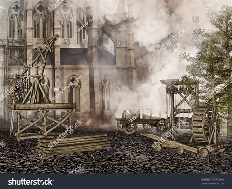 Medieval Construction Site Woods Stock Illustration 169323869 | Shutterstock