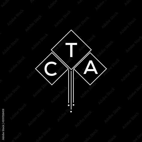 CTA letter logo design with white background in illustrator, CTA vector ...