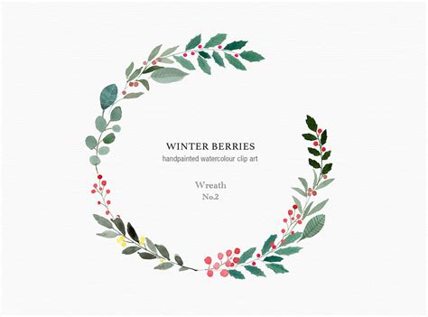 Watercolor Christmas Wreath Wreath PNG Xmas Wreath Art | Etsy