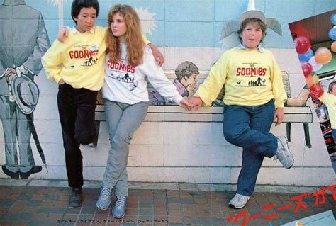 Jonathan Ke Quan, Kerri Green and Jeff Cohen promoting The Goonies ...