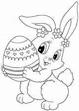 Printable Easter Bunny Coloring Page sketch template