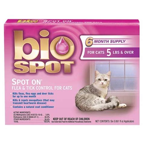 Bio Spot Spot-on Cat Flea & Tick Control / – (over 5lbs, 6 Mo Supply) | Centinte